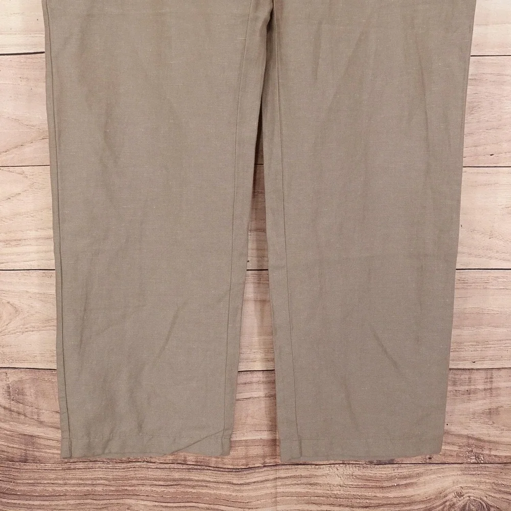 Banana Republic Gavin Chino Pants Mens 33x32 Beige Linen Blend Classic Straight